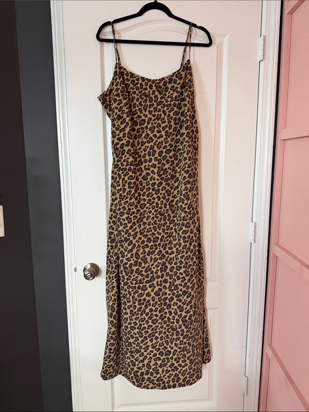 Abercrombie & Fitch Leopard-Print Maxi Slip Dress